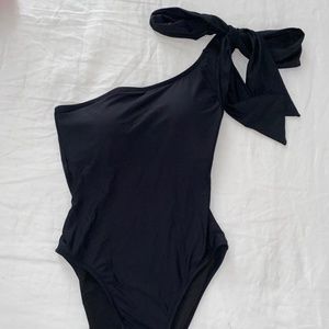 NWT Bow-tie one-shoulder one-piece swimsuit Jcrew